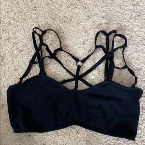 Black strap bralette